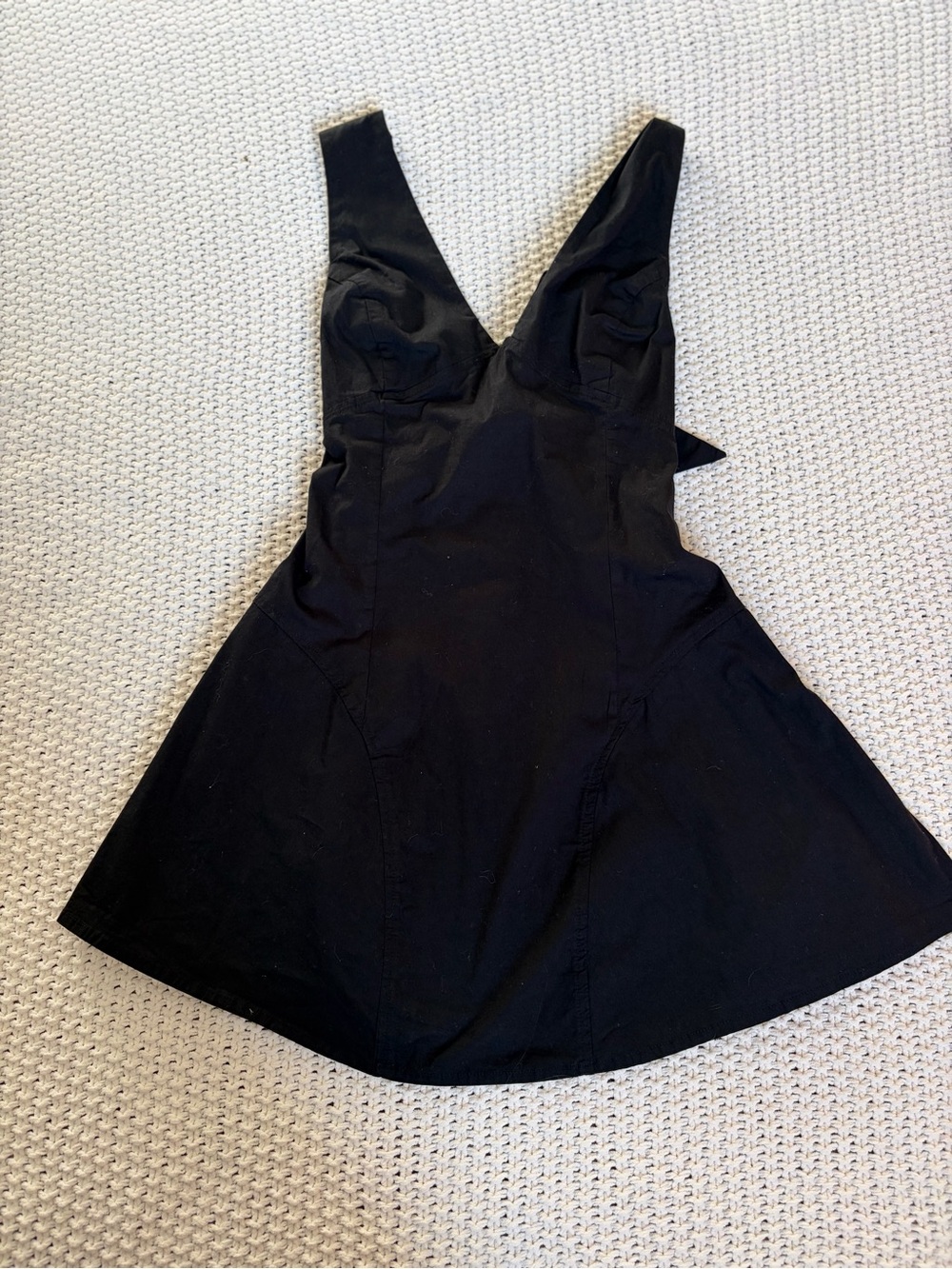 Free People Black Tie-Back Mini Dress